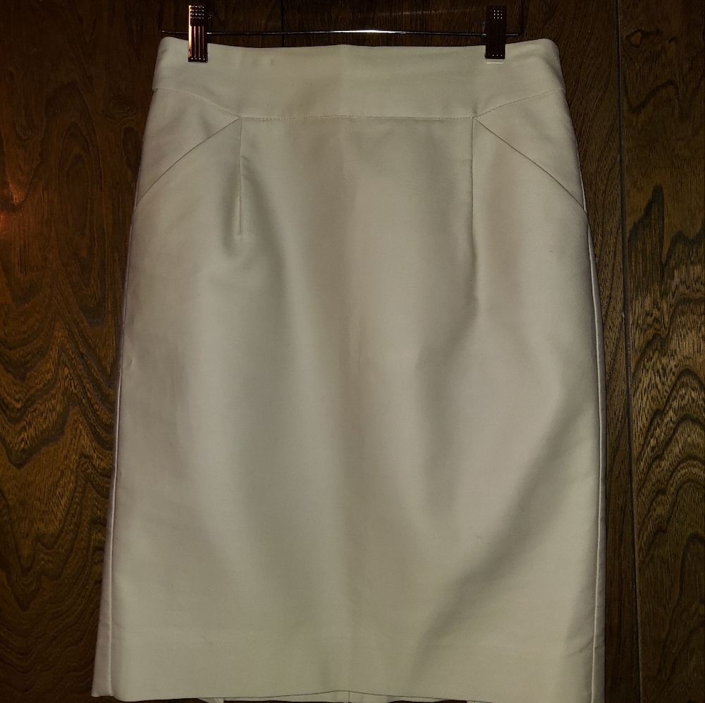 J. Crew Ivory pencil skirt with pockets 2